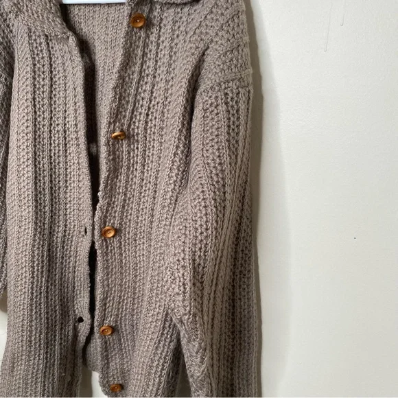 The Territory Ahead Wool Chunky Knit Cardigan Sweater - Picture 5 of 8